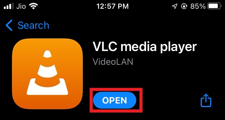 VLC is Installed and Ready to Open It