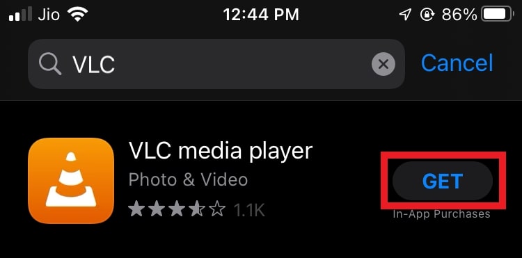Install VLC on iPhone