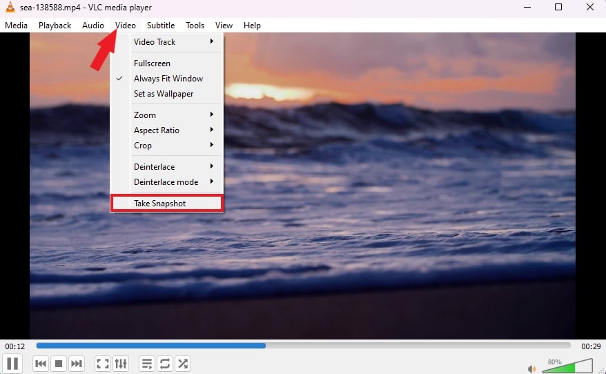 Taking Snapshot of a Video Using VLC Media Player
