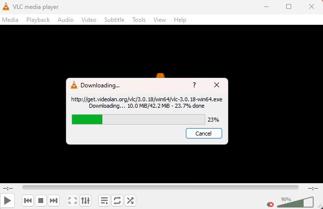 Downloading VLC on Update Files
