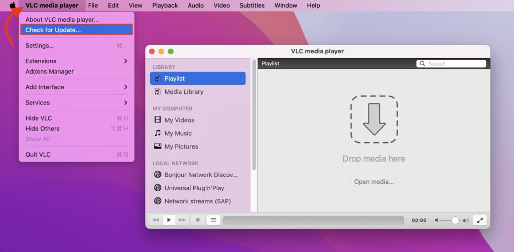 Update VLC on macOS